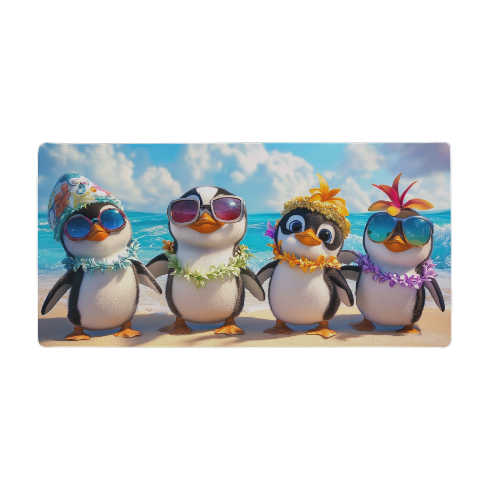 Baby Penguin Beach Party Tabletop Playmat